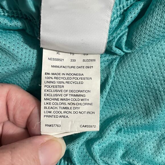 Nike Mens Swim Trunks Size XL Teal Lined Swim Trunks Drawstring Board Shorts - Picture 4 of 11